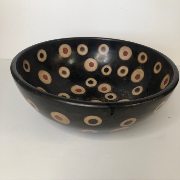 Pottery Bowl Folk Art Signed Genaro Paz Chulucanas Peruvian Made in Peru - Picture 7 of 7